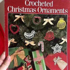 5/$25 Christmas crochet tree  ornament pattern book English leaflet